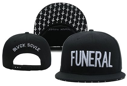 Black Scale Funeral Snapback Hat XDF